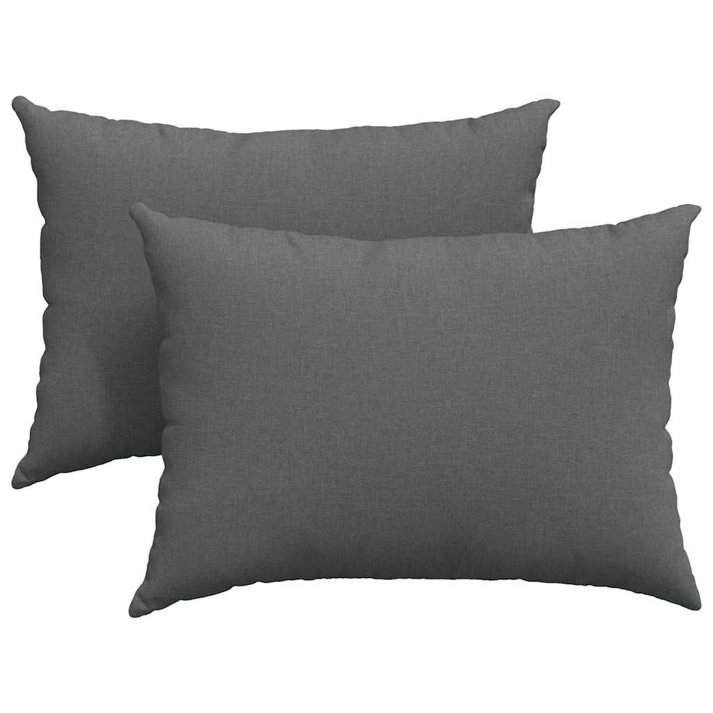 Sofa Pillows 2 pcs Dark Grey 70 x 50 cm Fabric